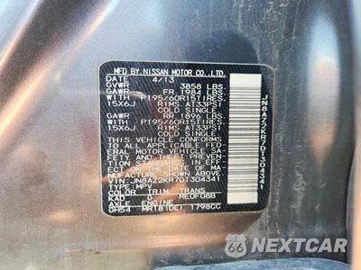 Zdjęcie 12 z 12 samochodu: 2013 NISSAN CUBE 1.8 S VIN:JN8AZ2KR7DT304341 - miniatura