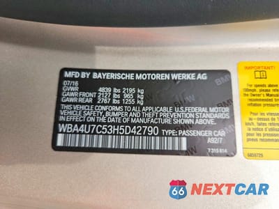 Zdjęcie 12 z 12 samochodu: 2017 BMW 430I VIN:WBA4U7C53H5D42790 - miniatura