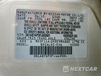 Zdjęcie 12 z 12 samochodu: 2015 NISSAN SENTRA SV VIN:3N1AB7AP3FL663581 - miniatura