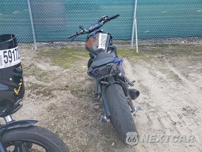 Czwarte zdjęcie samochodu z boku: 2022 YAMAHA MT07 VIN:JYARM32EXNA003345 - miniatura