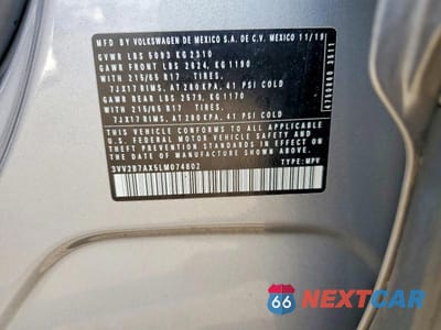 Zdjęcie 14 z 14 samochodu: 2020 VOLKSWAGEN TIGUAN SE VIN:3VV2B7AX5LM074802 - miniatura