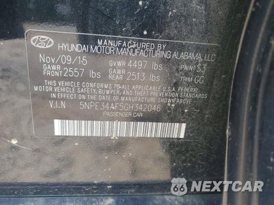 Zdjęcie 12 z 12 samochodu: 2016 HYUNDAI SONATA LIMITED VIN:5NPE34AF5GH342046 - miniatura
