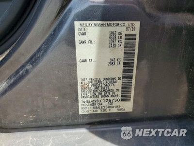 Zdjęcie 12 z 12 samochodu: 2020 NISSAN ALTIMA SR VIN:1N4BL4CV3LC126750 - miniatura