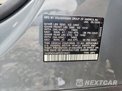 Zdjęcie 13 z 13 samochodu: 2026 VOLKSWAGEN ATLAS SEL PREMIUM R-LINE VIN:1V2FN2CA9TC579261 - miniatura