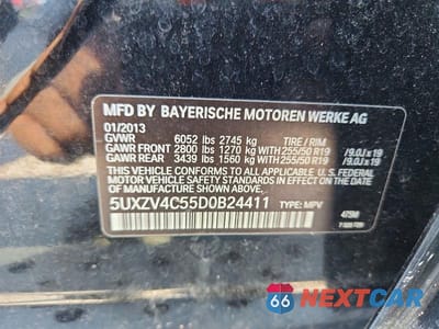 Zdjęcie 13 z 13 samochodu: 2013 BMW X5 XDRIVE35I VIN:5UXZV4C55D0B24411 - miniatura