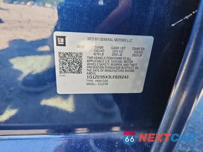Zdjęcie 12 z 12 samochodu: 2020 CHEVROLET MALIBU PREMIER VIN:1G1ZE5SX3LF025243 - miniatura