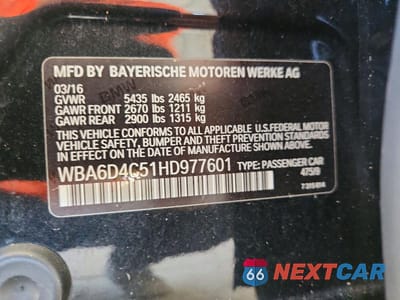Zdjęcie 12 z 12 samochodu: 2017 BMW 650 I GRAN COUPE VIN:WBA6D4C51HD977601 - miniatura