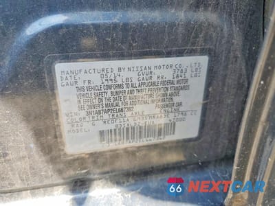 Zdjęcie 12 z 12 samochodu: 2014 NISSAN SENTRA S VIN:3N1AB7AP2EL667362 - miniatura