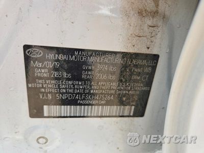 Zdjęcie 12 z 12 samochodu: 2019 HYUNDAI ELANTRA SE VIN:5NPD74LF3KH475264 - miniatura