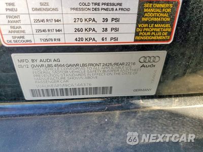 Zdjęcie 12 z 12 samochodu: 2012 AUDI A3 PREMIUM PLUS VIN:WAUKEAFM9CA144376 - miniatura