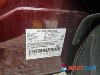 Zdjęcie 13 z 13 samochodu: 2019 FORD EDGE TITANIUM VIN:2FMPK4K97KBB80067 - miniatura