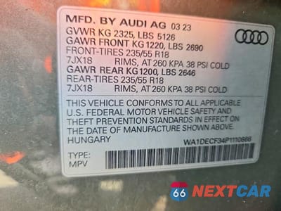 Zdjęcie 14 z 14 samochodu: 2023 AUDI Q3 PREMIUM S LINE 45 VIN:WA1DECF34P1110666 - miniatura