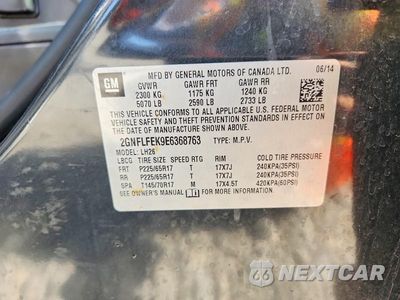 Zdjęcie 14 z 14 samochodu: 2014 CHEVROLET EQUINOX LT VIN:2GNFLFEK9E6368763 - miniatura