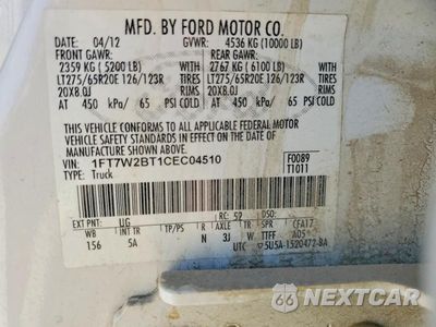 Zdjęcie 12 z 12 samochodu: 2012 FORD F250 SUPER DUTY VIN:1FT7W2BT1CEC04510 - miniatura
