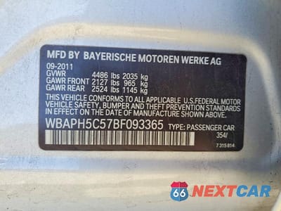 Zdjęcie 12 z 12 samochodu: 2011 BMW 328 I SULEV VIN:WBAPH5C57BF093365 - miniatura