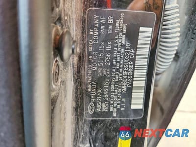 Zdjęcie 12 z 12 samochodu: 2009 HYUNDAI GENESIS 4.6L VIN:KMHGC46F89U032110 - miniatura