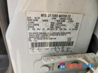 Zdjęcie 12 z 12 samochodu: 2009 FORD F250 SUPER DUTY VIN:1FTSW21R79EB26145 - miniatura