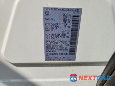 Zdjęcie 13 z 13 samochodu: 2022 NISSAN PATHFINDER S VIN:5N1DR3AC9NC236004 - miniatura
