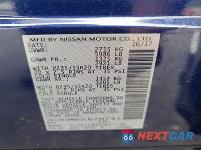Zdjęcie 13 z 13 samochodu: 2018 NISSAN PATHFINDER PLATINUM VIN:5N1DR2MN0JC620741 - miniatura