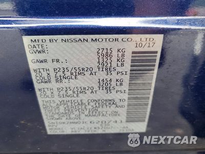 Zdjęcie 13 z 13 samochodu: 2018 NISSAN PATHFINDER PLATINUM VIN:5N1DR2MN0JC620741 - miniatura
