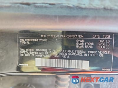 Zdjęcie 12 z 12 samochodu: 2010 VOLVO S80 T6 VIN:YV1992AH6A1123708 - miniatura