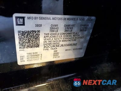 Zdjęcie 12 z 12 samochodu: 2018 CHEVROLET SILVERADO K1500 LTZ VIN:3GCUKSEJ9JG600392 - miniatura