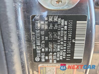 Zdjęcie 13 z 13 samochodu: 2021 KIA SORENTO LX VIN:5XYRG4LC4MG039951 - miniatura
