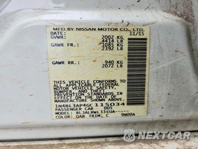 Zdjęcie 13 z 13 samochodu: 2016 NISSAN ALTIMA 3.5 SL VIN:1N4BL3AP4GC115034 - miniatura