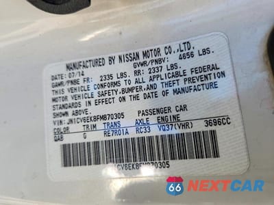Zdjęcie 12 z 12 samochodu: 2015 INFINITI Q60 COUPE SPORT LIMITED VIN:JN1CV6EK8FM870305 - miniatura