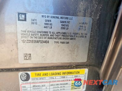 Zdjęcie 12 z 12 samochodu: 2010 CHEVROLET MALIBU 2LT VIN:1G1ZD5E08AF324404 - miniatura