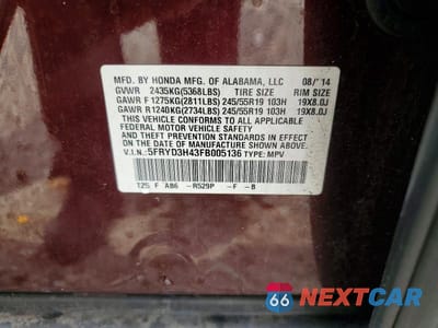 Zdjęcie 13 z 13 samochodu: 2015 ACURA MDX TECHNOLOGY VIN:5FRYD3H43FB005136 - miniatura