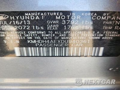 Zdjęcie 14 z 14 samochodu: 2013 HYUNDAI ELANTRA GLS VIN:KMHDH4AEXDU940361 - miniatura