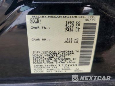 Zdjęcie 12 z 12 samochodu: 2020 NISSAN ALTIMA S VIN:1N4BL4BV8LC117608 - miniatura