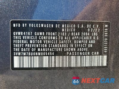 Zdjęcie 12 z 12 samochodu: 2022 VOLKSWAGEN JETTA SE VIN:3VW7M7BU0NM005454 - miniatura