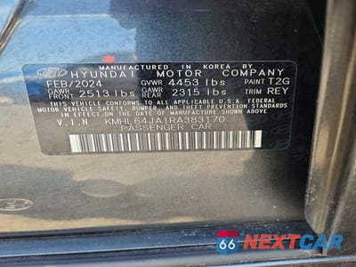 Zdjęcie 13 z 13 samochodu: 2024 HYUNDAI SONATA SEL VIN:KMHL64JA1RA383170 - miniatura