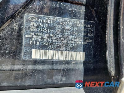Zdjęcie 12 z 12 samochodu: 2014 HYUNDAI SONATA HYBRID VIN:KMHEC4A45EA115132 - miniatura