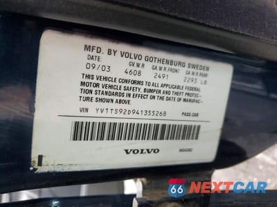 Zdjęcie 12 z 12 samochodu: 2004 VOLVO S80 VIN:YV1TS92D941355268 - miniatura