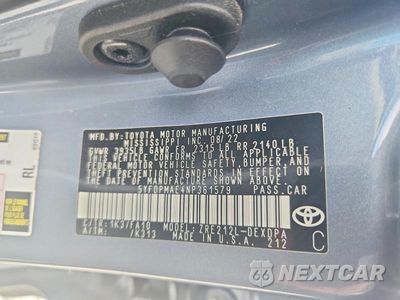 Zdjęcie 12 z 12 samochodu: 2022 TOYOTA COROLLA L VIN:5YFDPMAE4NP361579 - miniatura