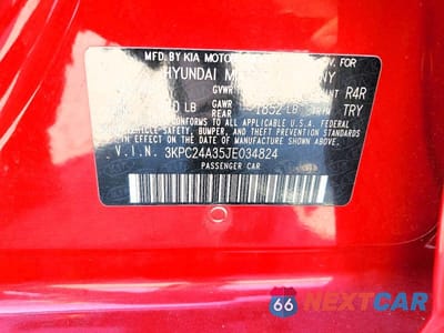 Zdjęcie 12 z 12 samochodu: 2018 HYUNDAI ACCENT SE VIN:3KPC24A35JE034824 - miniatura