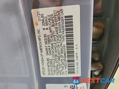 Zdjęcie 12 z 12 samochodu: 2021 HONDA ACCORD TOURING VIN:1HGCV2F92MA010191 - miniatura