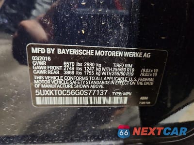 Zdjęcie 13 z 13 samochodu: 2016 BMW X5 XDR40E VIN:5UXKT0C56G0S77137 - miniatura