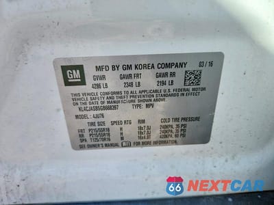 Zdjęcie 12 z 12 samochodu: 2016 BUICK ENCORE VIN:KL4CJASB5GB668397 - miniatura
