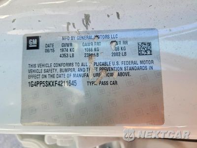 Zdjęcie 12 z 12 samochodu: 2015 BUICK VERANO VIN:1G4PP5SKXF4211645 - miniatura