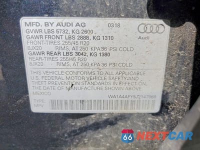 Zdjęcie 12 z 12 samochodu: 2018 AUDI SQ5 PREMIUM PLUS VIN:WA1A4AFY5J2147989 - miniatura