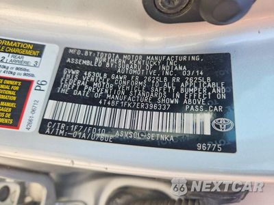 Zdjęcie 12 z 12 samochodu: 2014 TOYOTA CAMRY LE VIN:4T4BF1FK7ER396337 - miniatura