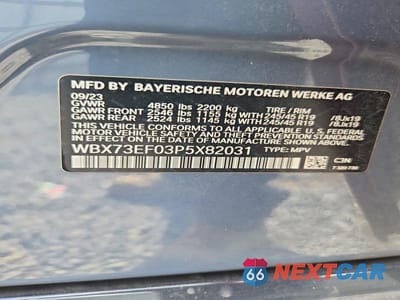Zdjęcie 13 z 13 samochodu: 2023 BMW X1 XDRIVE28I VIN:WBX73EF03P5X82031 - miniatura
