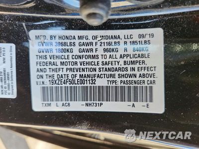 Zdjęcie 12 z 12 samochodu: 2020 HONDA INSIGHT EX VIN:19XZE4F50LE001132 - miniatura
