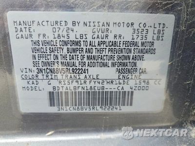 Zdjęcie 12 z 12 samochodu: 2024 NISSAN VERSA S VIN:3N1CN8BV5RL922241 - miniatura