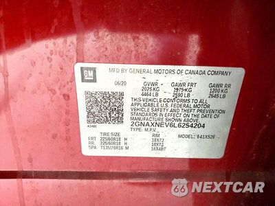 Zdjęcie 12 z 12 samochodu: 2020 CHEVROLET EQUINOX PREMIER VIN:2GNAXNEV6L6254204 - miniatura