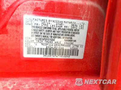 Zdjęcie 12 z 12 samochodu: 2015 NISSAN SENTRA SR VIN:3N1AB7AP6FY215242 - miniatura